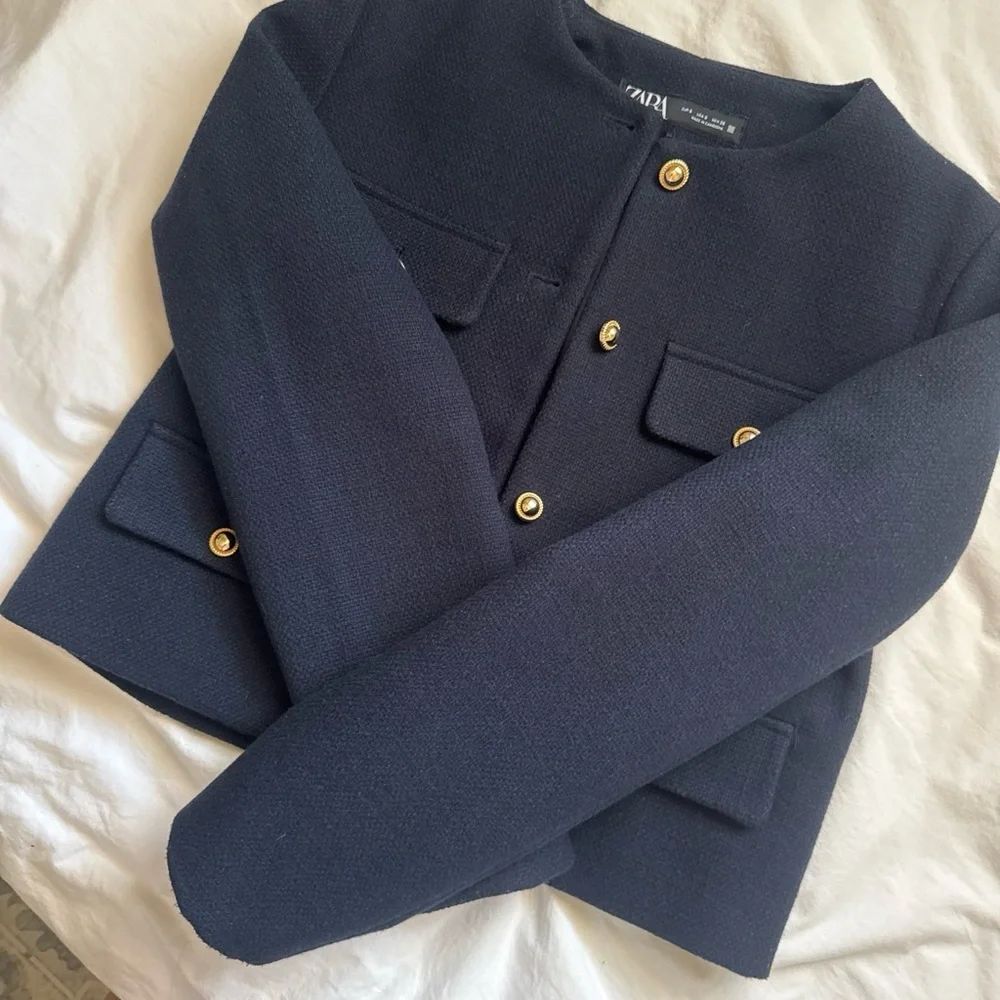 Zara structured navy
